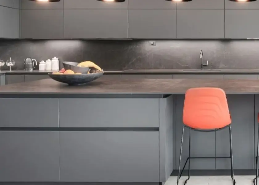 Dapur Estetik Minimalis Abu-Abu Muda